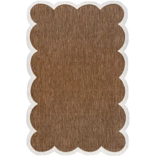 Terra Cotta And Cream Indoor Outdoor Area Rug Photo 1