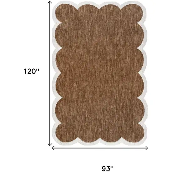 Terra Cotta And Cream Indoor Outdoor Area Rug Photo 5