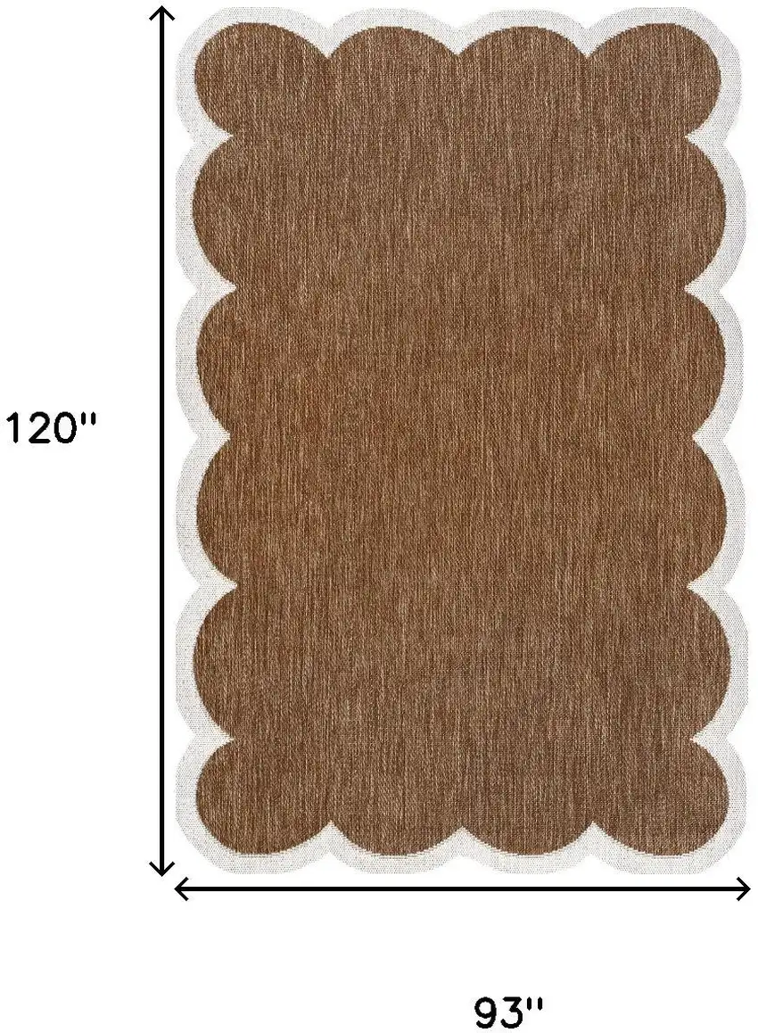 Terra Cotta And Cream Indoor Outdoor Area Rug Photo 5