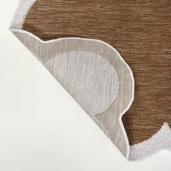 Terra Cotta And Cream Indoor Outdoor Area Rug Photo 4