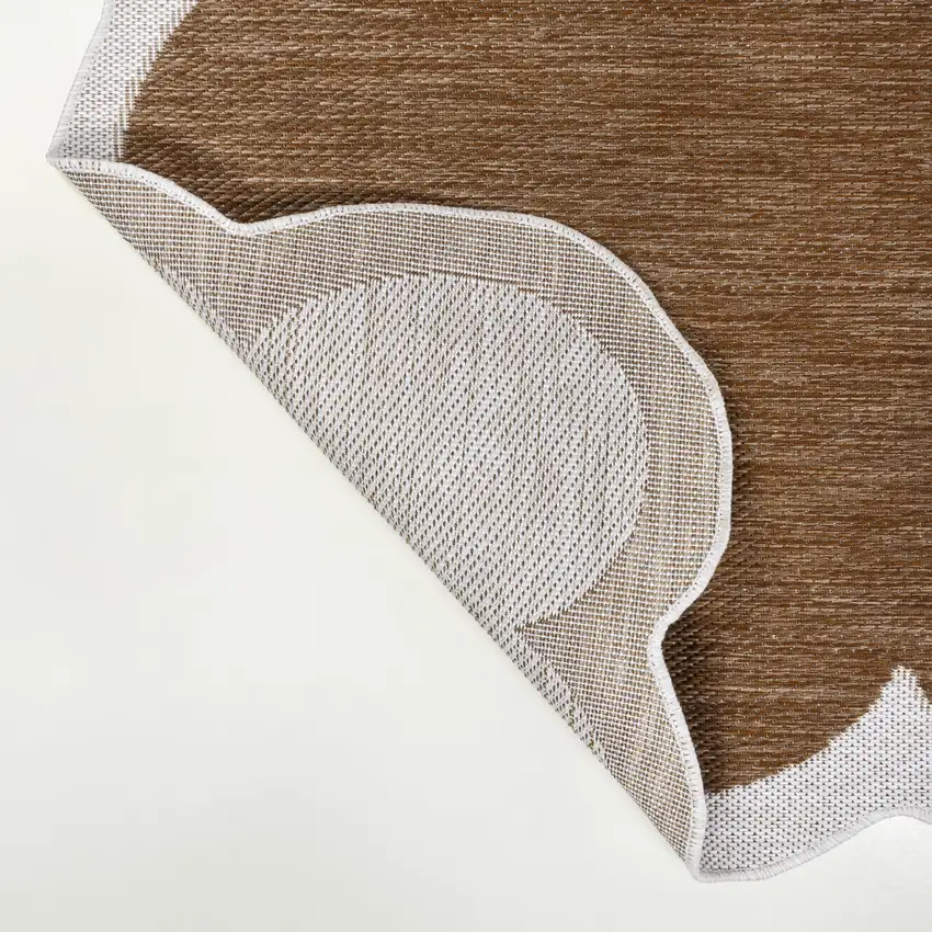 Terra Cotta And Cream Indoor Outdoor Area Rug Photo 4