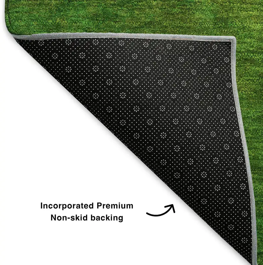 Terra Cotta And Green Ombre Washable Area Rug With UV Protection Photo 7