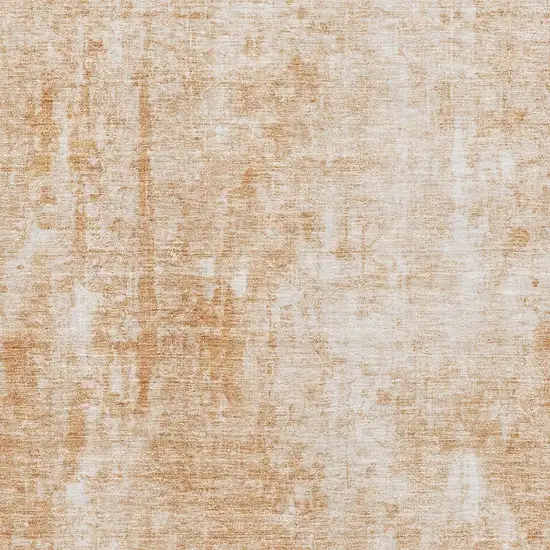 Terra Cotta And Ivory Abstract Washable Area Rug With UV Protection Photo 9