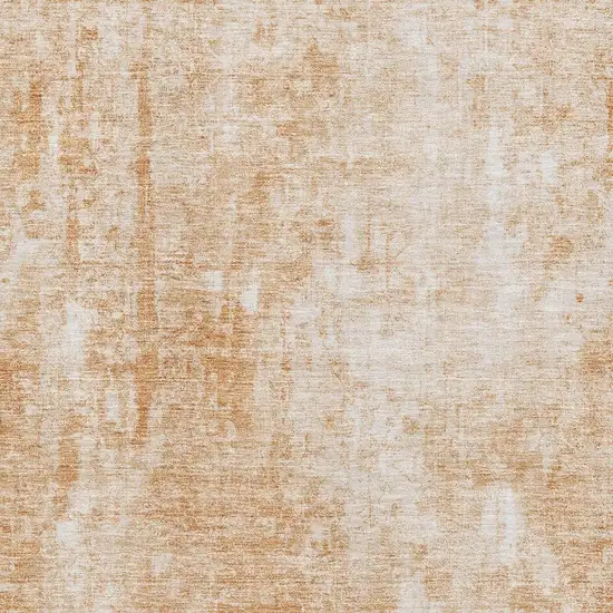 Terra Cotta And Ivory Abstract Washable Area Rug With UV Protection Photo 4