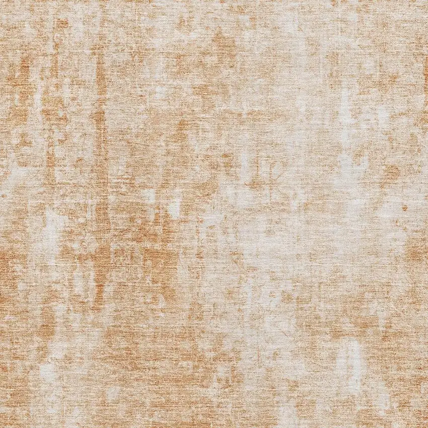 Terra Cotta And Ivory Abstract Washable Area Rug With UV Protection Photo 4