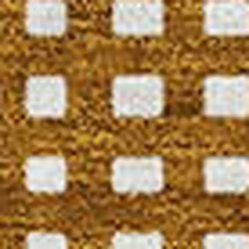 Terra Cotta And Ivory Geometric Washable Area Rug With UV Protection Photo 3