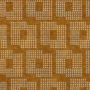 Photo of Terra Cotta And Ivory Geometric Washable Indoor Outdoor Area Rug