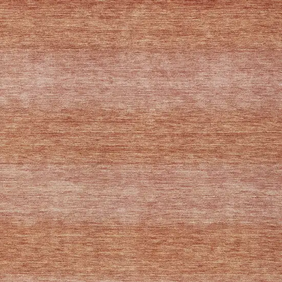 Terra Cotta And Peach Striped Washable Indoor Outdoor Area Rug Photo 5
