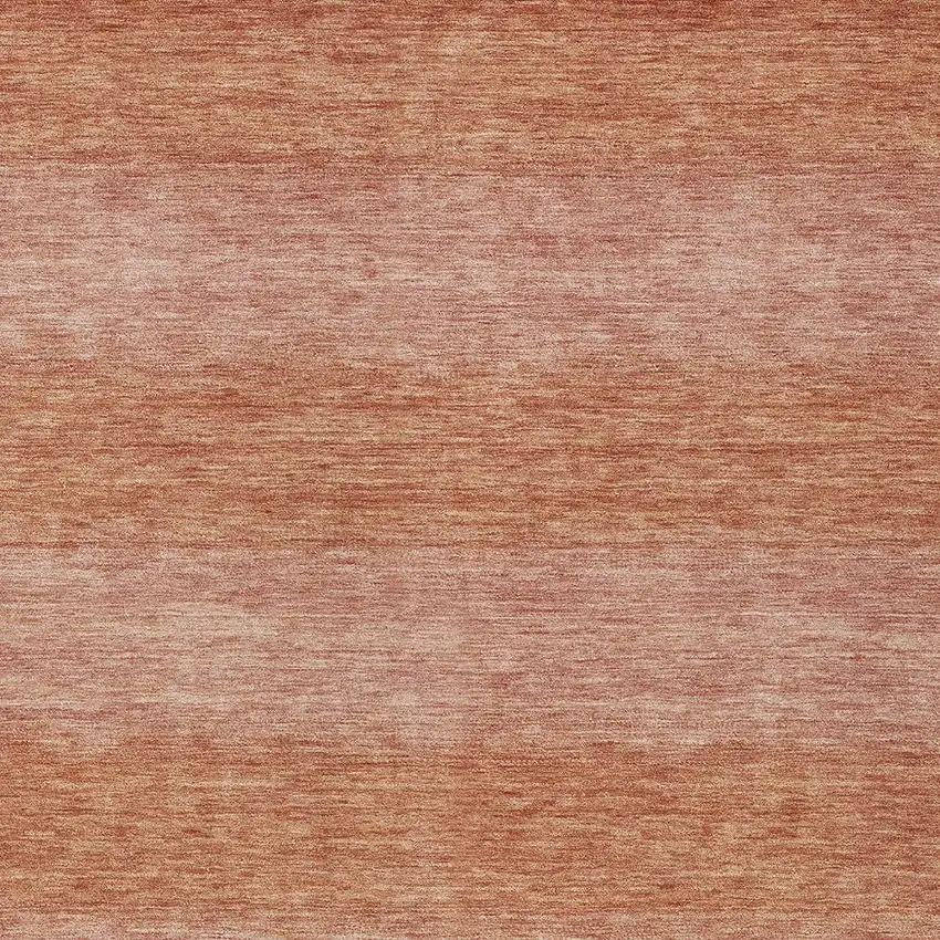 Terra Cotta And Peach Striped Washable Indoor Outdoor Area Rug Photo 5