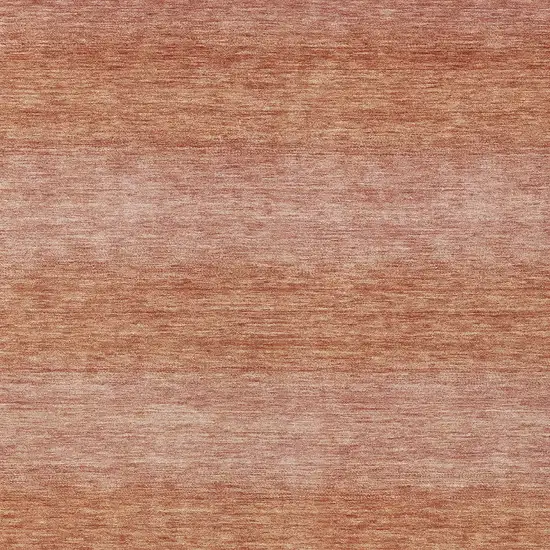Terra Cotta And Peach Striped Washable Indoor Outdoor Area Rug Photo 4