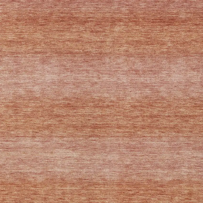 Terra Cotta And Peach Striped Washable Indoor Outdoor Area Rug Photo 4