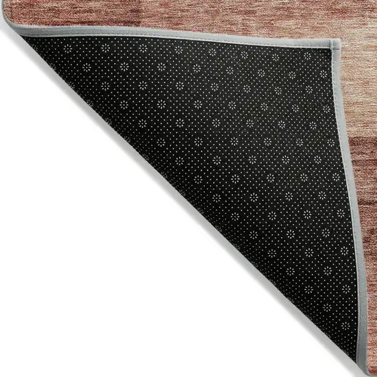 Terra Cotta And Pink Geometric Washable Indoor Outdoor Area Rug Photo 3