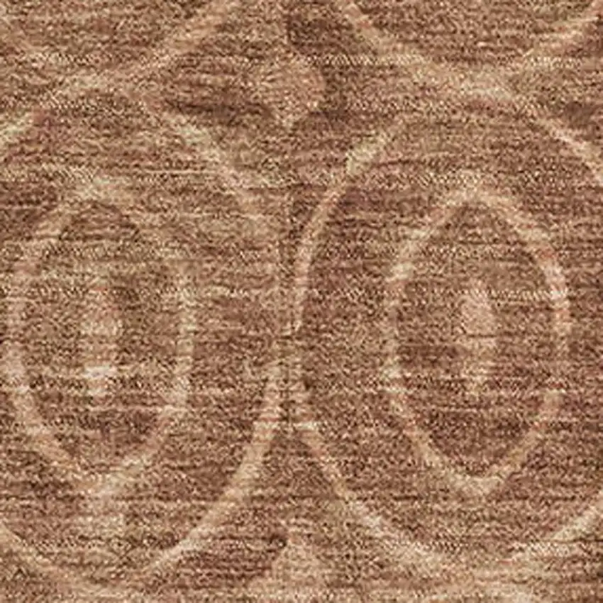 Terra Cotta And Rust Geometric Washable Area Rug With UV Protection Photo 3