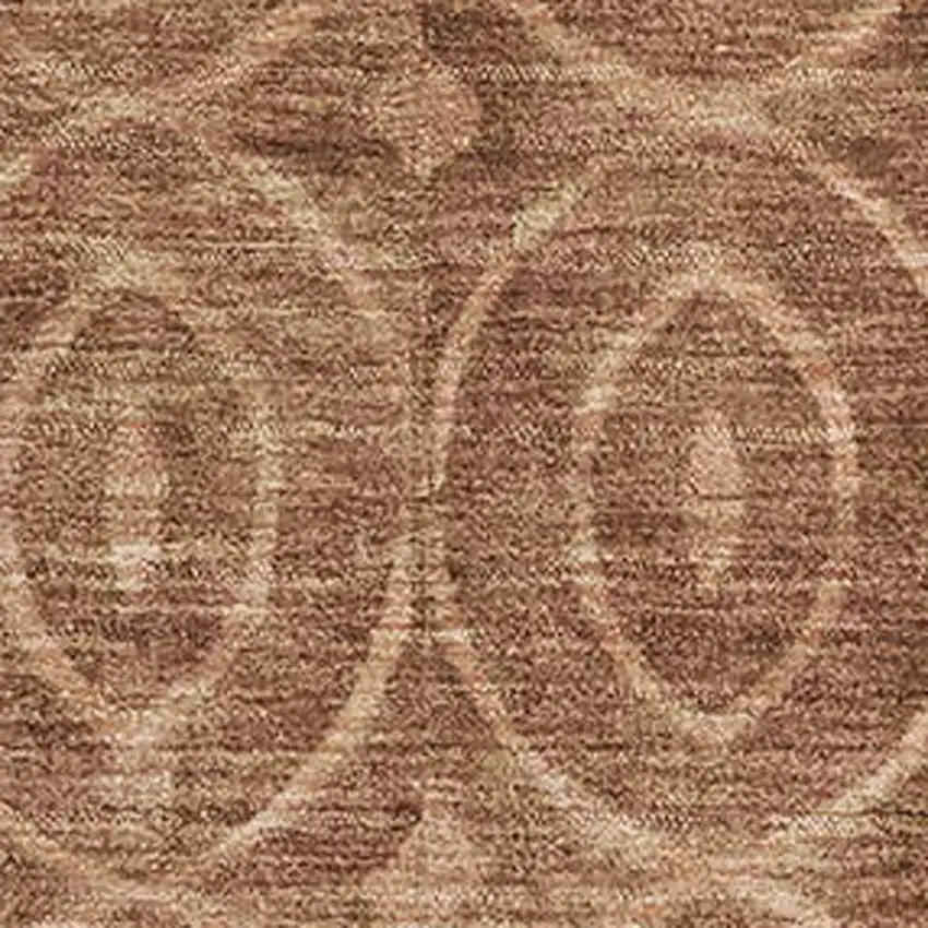 Terra Cotta And Rust Geometric Washable Area Rug With UV Protection Photo 2