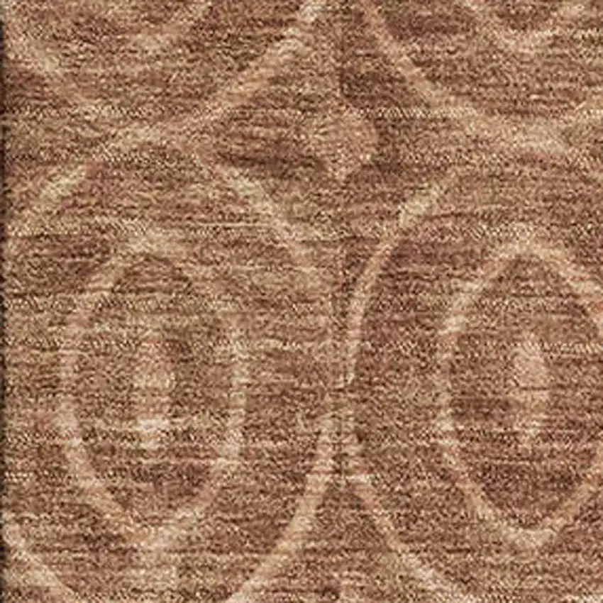 Terra Cotta And Rust Geometric Washable Area Rug With UV Protection Photo 2