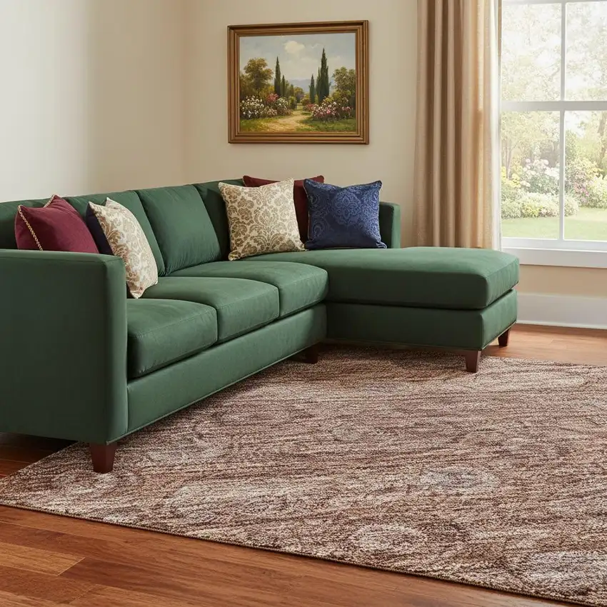 Terra Cotta And Rust Oriental Washable Area Rug With UV Protection Photo 2