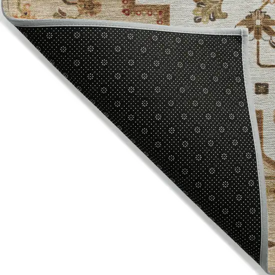 Terra Cotta Beige And Brown Oriental Washable Indoor Outdoor Area Rug Photo 5