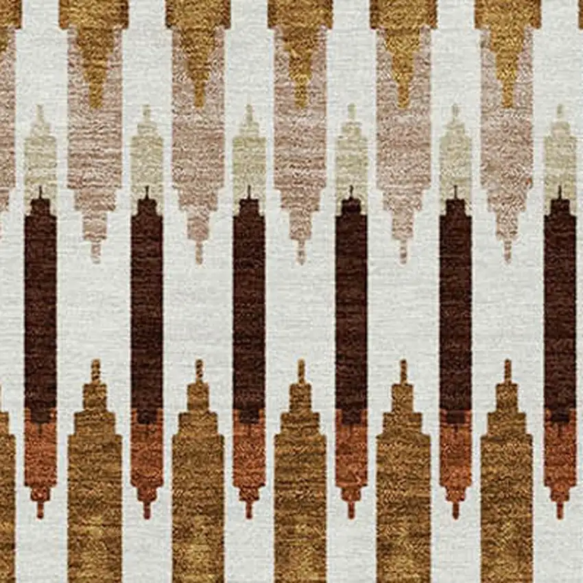Terra Cotta Beige And Red Southwestern Washable Indoor Outdoor Area Rug Photo 7