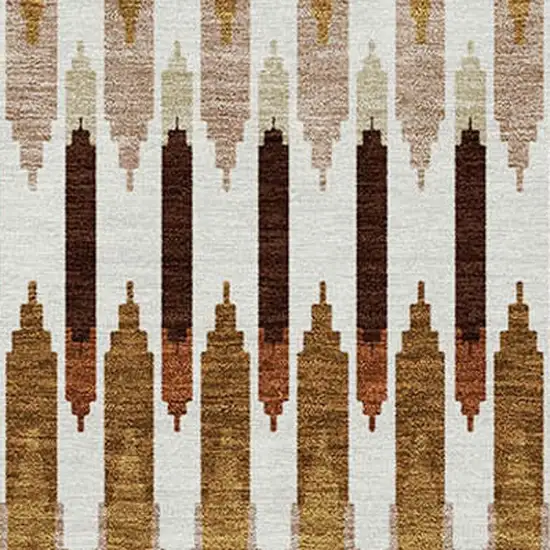 Terra Cotta Beige And Red Southwestern Washable Indoor Outdoor Area Rug Photo 7