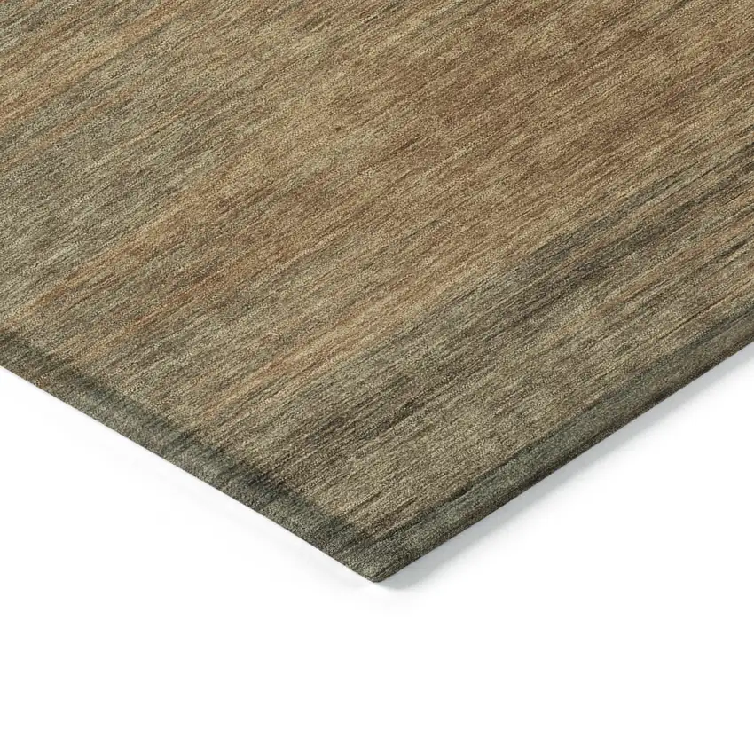 Terra Cotta Brown And Copper Abstract Washable Indoor Outdoor Area Rug Photo 5