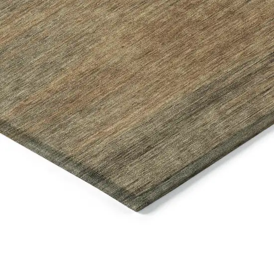 Terra Cotta Brown And Copper Abstract Washable Indoor Outdoor Area Rug Photo 5