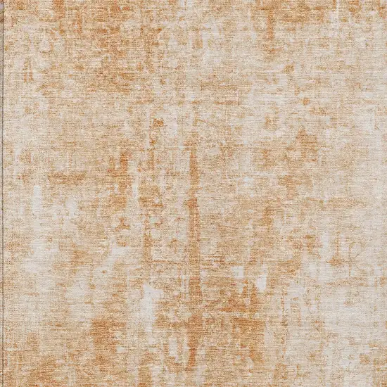 Terra Cotta Copper And Ivory Abstract Washable Indoor Outdoor Area Rug Photo 6