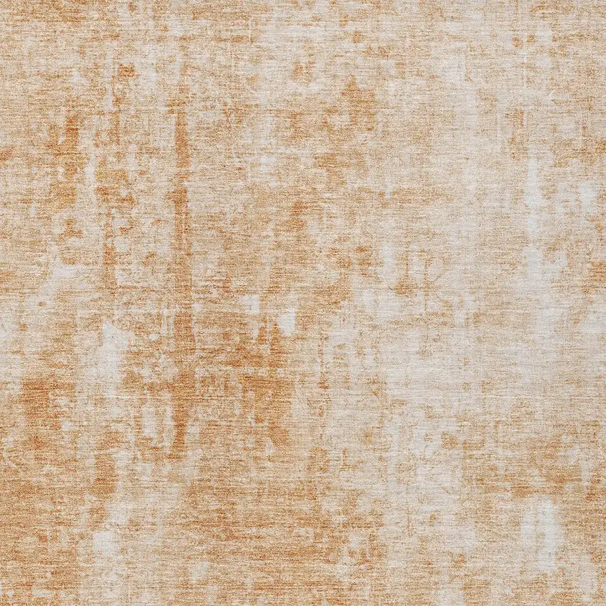 Terra Cotta Copper And Ivory Abstract Washable Indoor Outdoor Area Rug Photo 5