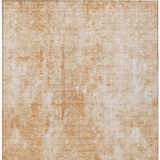 Terra Cotta Copper And Ivory Abstract Washable Indoor Outdoor Area Rug Photo 6