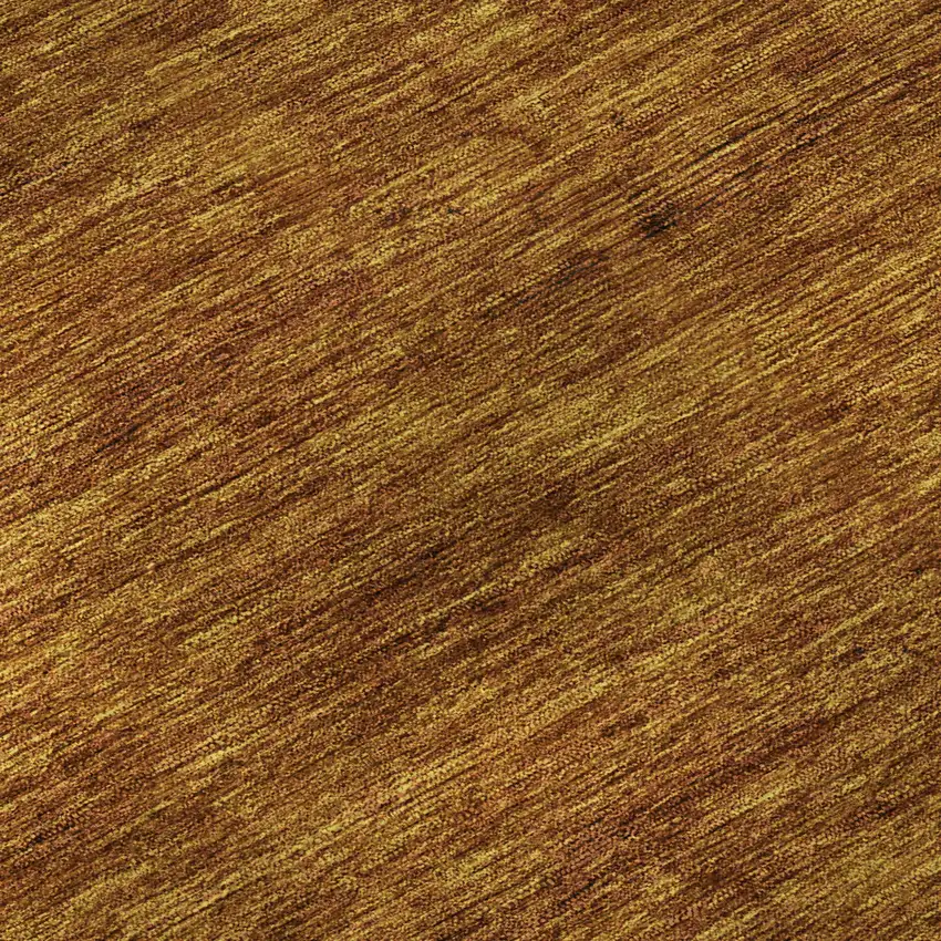 Terra Cotta Gold And Brown Striped Washable Area Rug With UV Protection Photo 7