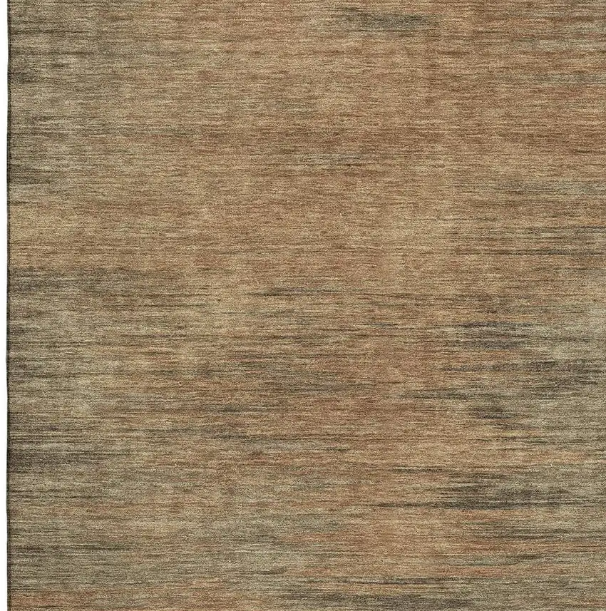 Terra Cotta Gray And Beige Abstract Washable Area Rug With UV Protection Photo 4