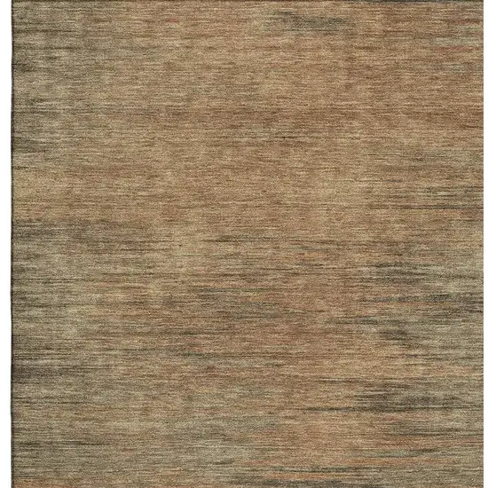 Terra Cotta Gray And Beige Abstract Washable Area Rug With UV Protection Photo 5