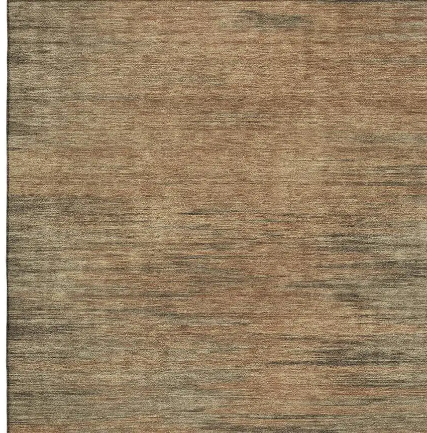 Terra Cotta Gray And Beige Abstract Washable Area Rug With UV Protection Photo 5