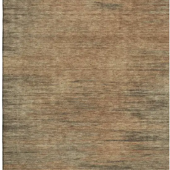 Terra Cotta Gray And Beige Abstract Washable Area Rug With UV Protection Photo 4