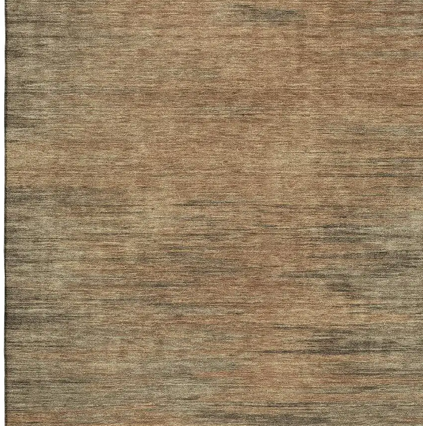 Terra Cotta Gray And Beige Abstract Washable Area Rug With UV Protection Photo 4