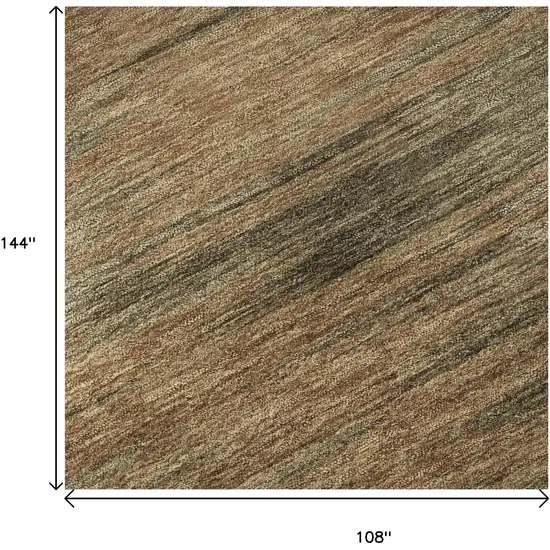 Terra Cotta Gray And Beige Abstract Washable Area Rug With UV Protection Photo 9