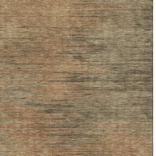 Terra Cotta Gray And Beige Abstract Washable Area Rug With UV Protection Photo 7