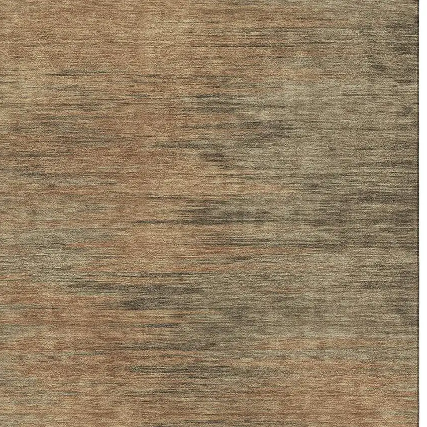 Terra Cotta Gray And Beige Abstract Washable Area Rug With UV Protection Photo 7