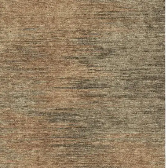 Terra Cotta Gray And Beige Abstract Washable Area Rug With UV Protection Photo 4