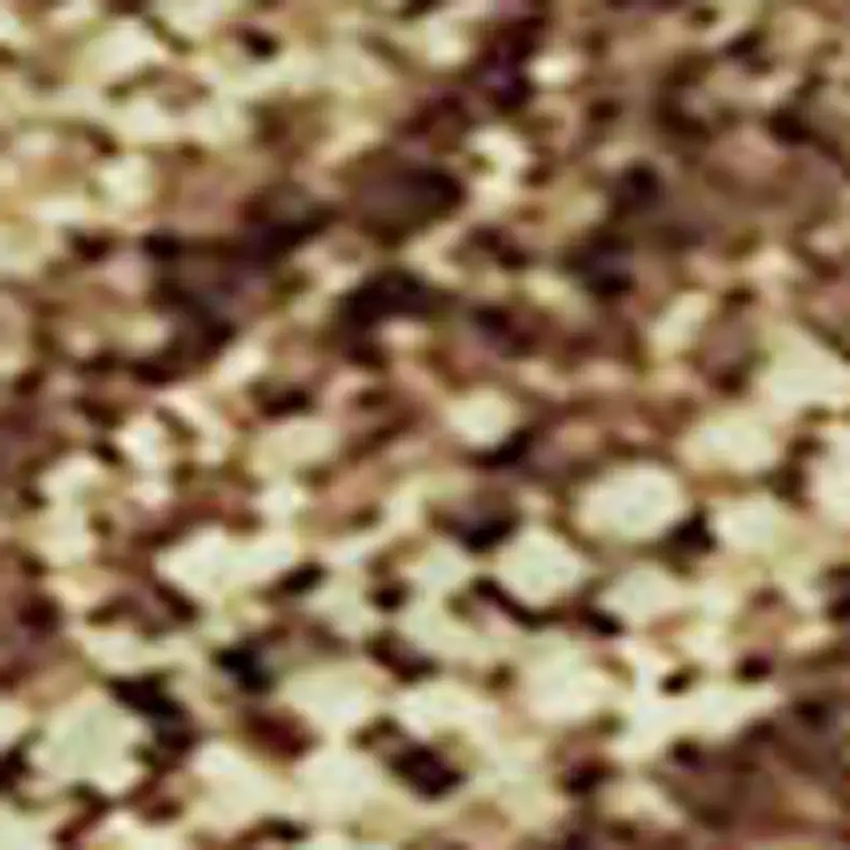 Terra Cotta Gray And Beige Striped Washable Area Rug With UV Protection Photo 3