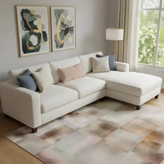 Terra Cotta Ivory And Gray Abstract Washable Area Rug With UV Protection Photo 2