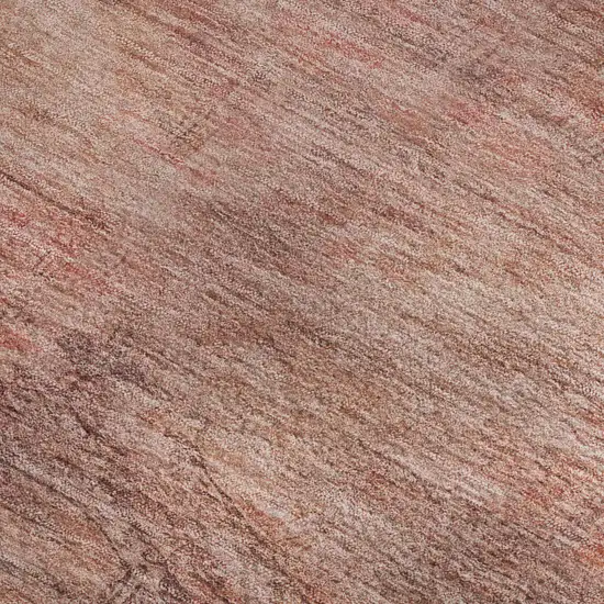 Terra Cotta Salmon And Blush Abstract Geometric Washable Area Rug With UV Protection Photo 3
