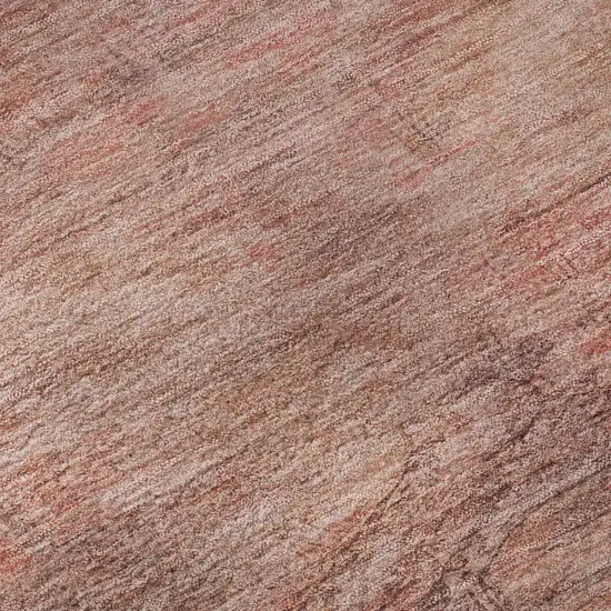 Terra Cotta Salmon And Blush Abstract Geometric Washable Area Rug With UV Protection Photo 1