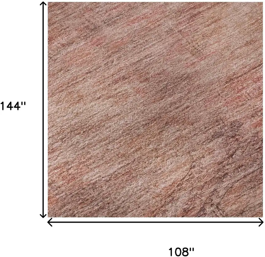 Terra Cotta Salmon And Blush Abstract Geometric Washable Area Rug With UV Protection Photo 9