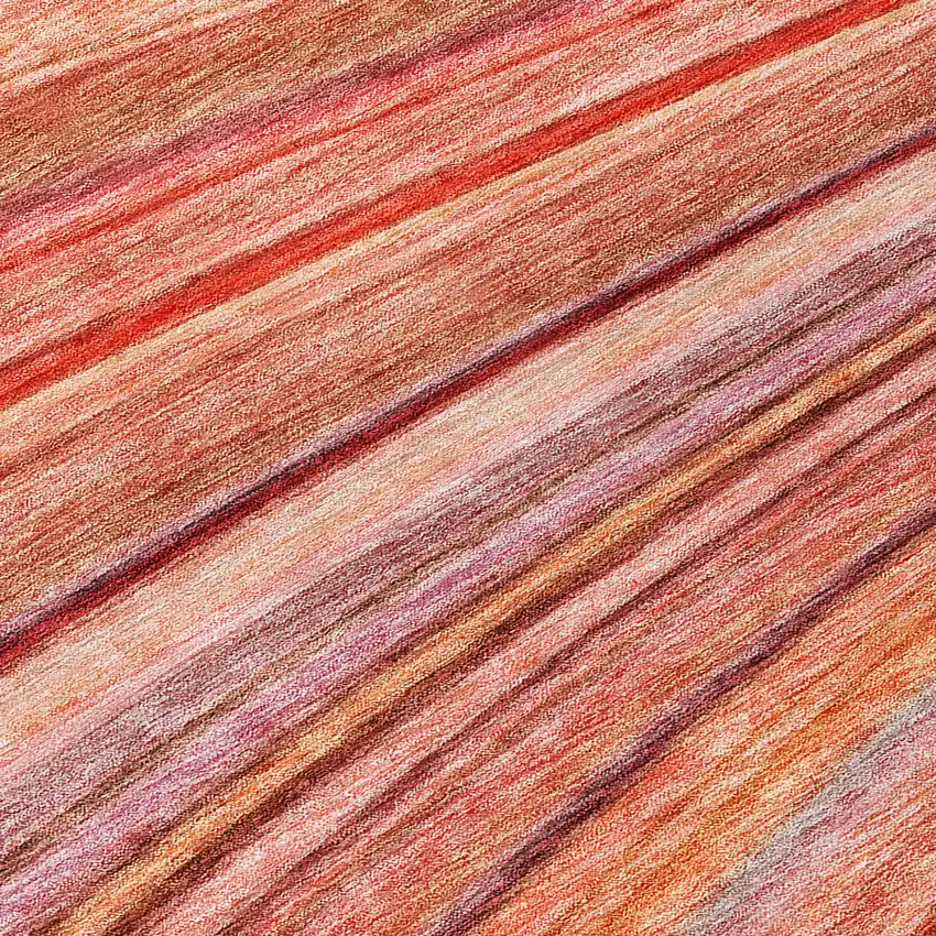 Terra Cotta Salmon And Orange Striped Washable Indoor Outdoor Area Rug Photo 6