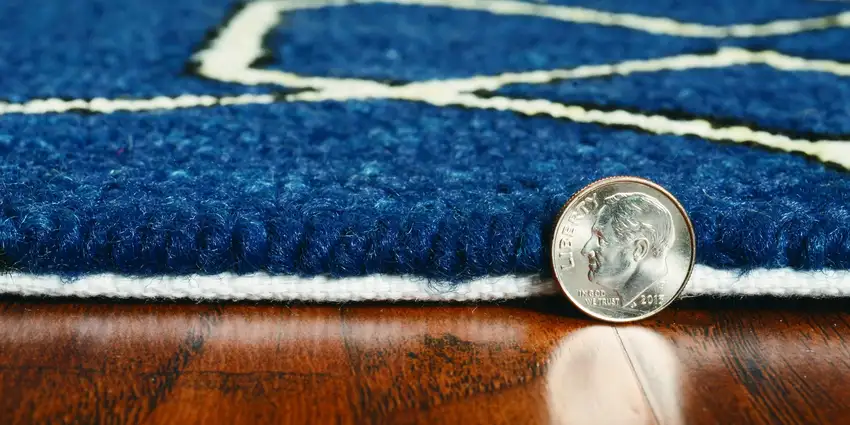 Trellis and Diamond Navy UV Treated Area Rug Photo 6
