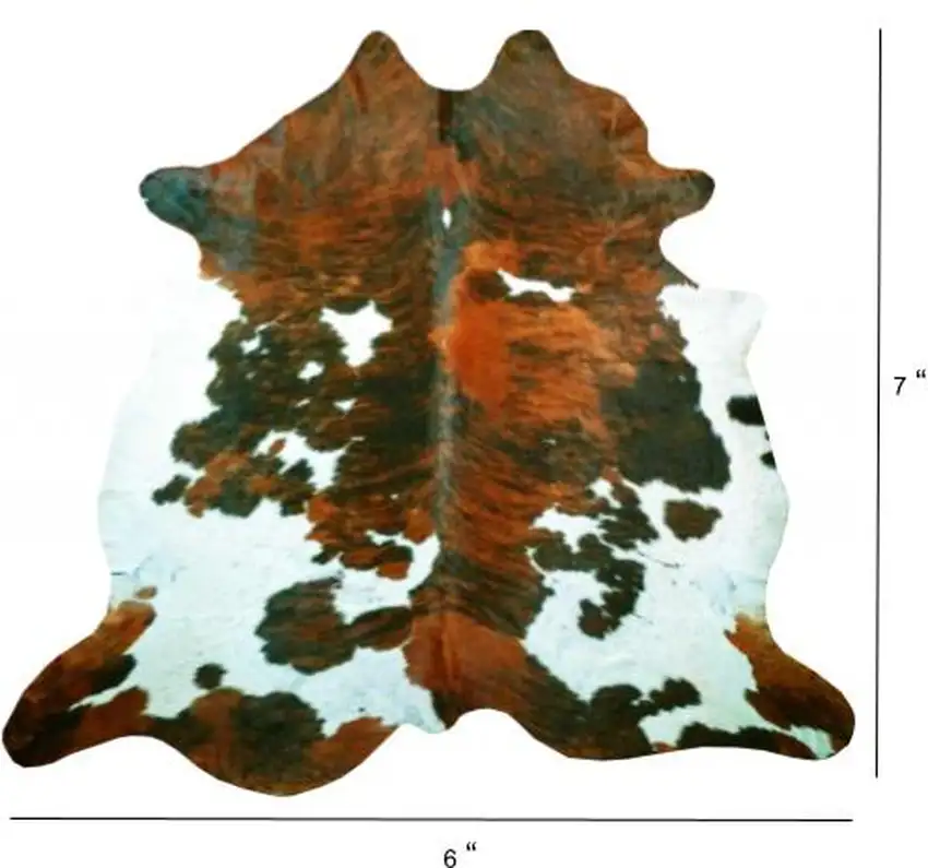 Tri-Colored Brindled Cowhide Rug Photo 5