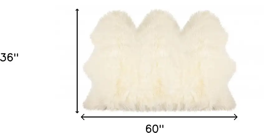 Trio Natural Sheepskin Area Rug Photo 8