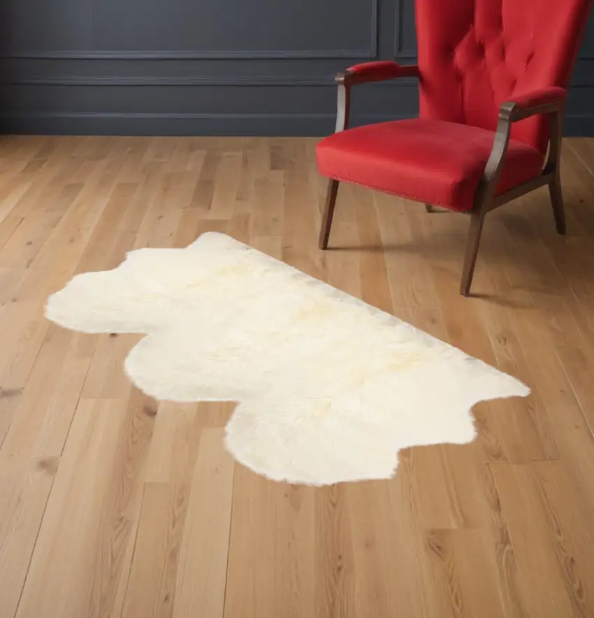 Trio Natural Sheepskin Area Rug Photo 1