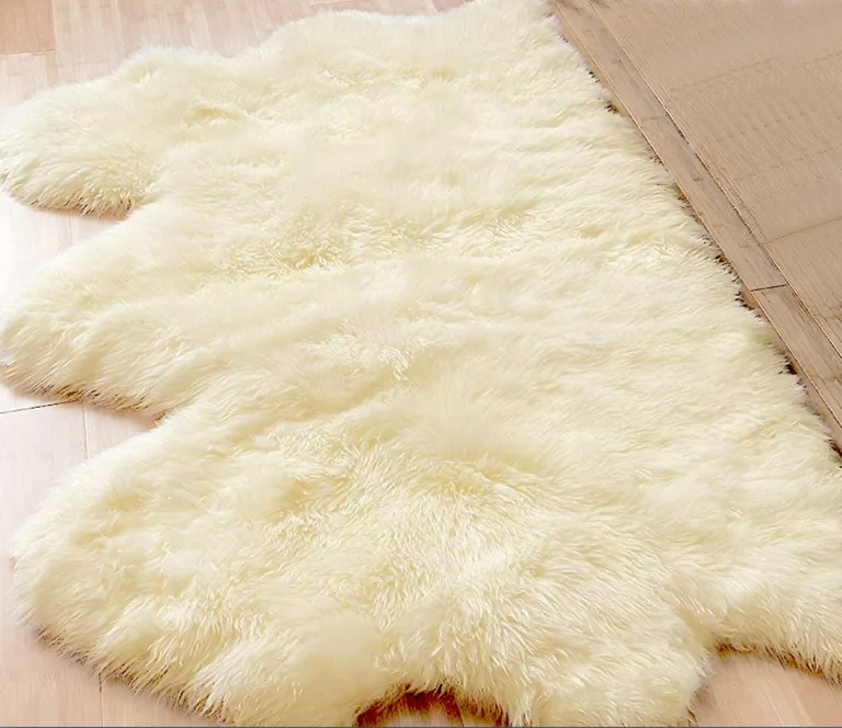 Trio Natural Sheepskin Area Rug Photo 4