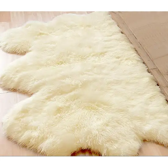Trio Natural Sheepskin Area Rug Photo 4